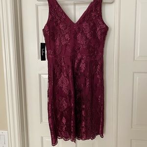 Lulus NWT Berry / Red Cocktail Lace Dress. Special Occasion - S